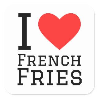 French fries pattern Square Sticker