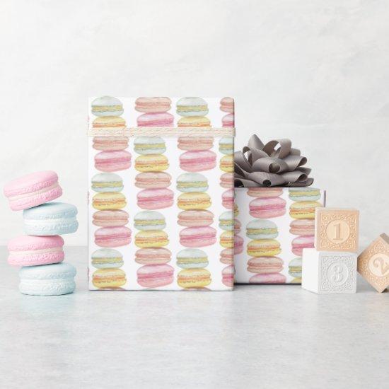 French Macarons Watercolor Hand-painted