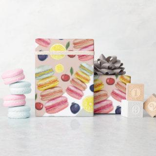 French Macarons Watercolor Hand-painted