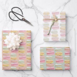 French Macarons Watercolor Hand-painted  Sheets