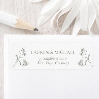 French Sage Green Victorian Shower Return Address Label
