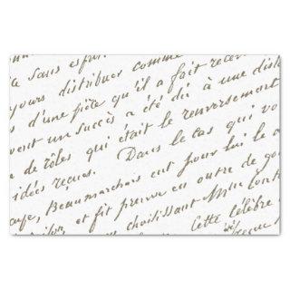 French Script Gold Vintage Tissue Paper