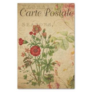 French Style Carte Postale Wildflowers Tissue Paper