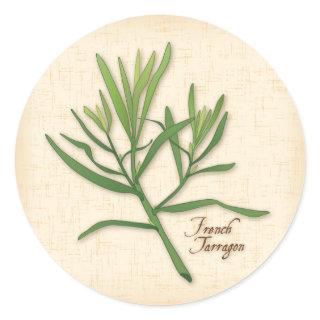 French Tarragon Round Sticker