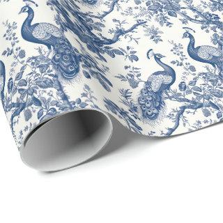 French Toile Peacock Pattern