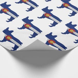 Frenchie Dog Colorado Flag Silhouette