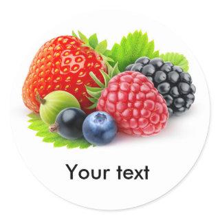 Fresh berries classic round sticker