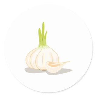 Fresh Garlic Classic Round Sticker