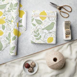 Fresh Lemons, Leaves and Birds ID1052