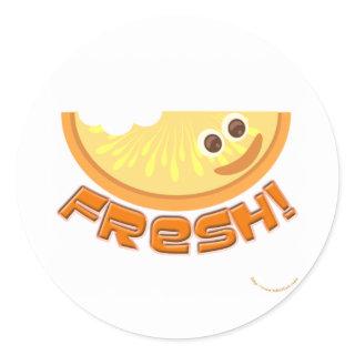 Fresh Orange Classic Round Sticker