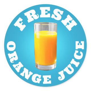 Fresh Orange juice Classic Round Sticker