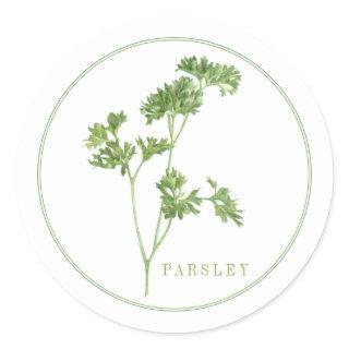 FRESH PARSLEY Small Round Stickers