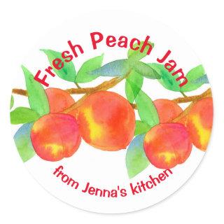 Fresh Peach Jam Kitchen Fruit Gift Label