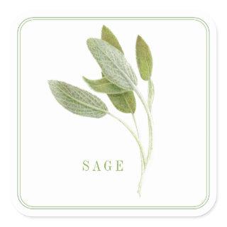 FRESH SAGE Large Square Stickers