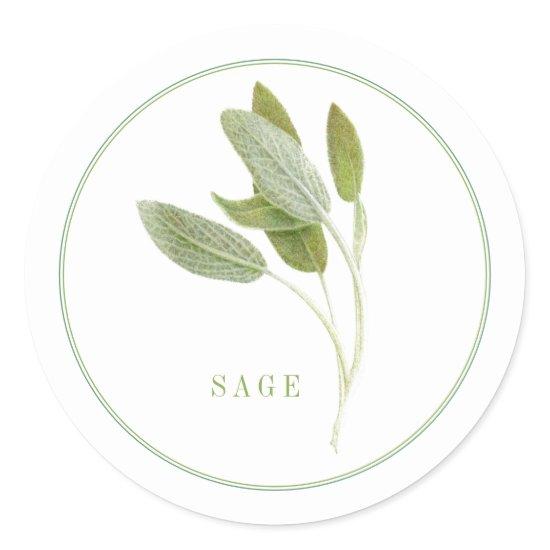 FRESH SAGE Small Round Stickers