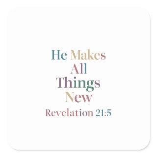 Fresh Start Awaits The Heart's Desire In Christ Square Sticker
