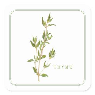 FRESH THYME Small Square Stickers