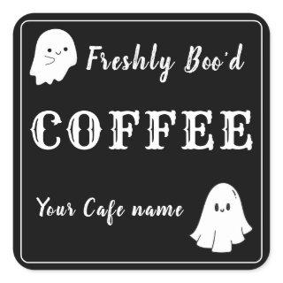 Freshly Boo'd Coffee business Custom Sticker