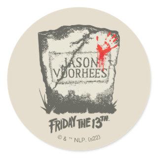 Friday the 13th | Jason Voorhees Headstone Classic Round Sticker