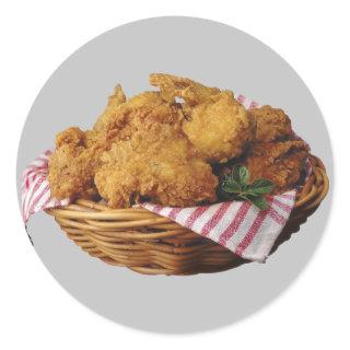 Fried Chicken Classic Round Sticker