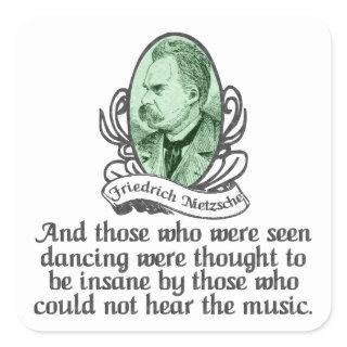 Friedrich Nietzsche Square Sticker