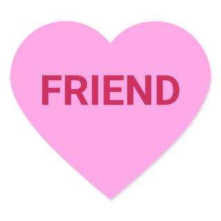 Friend custom message Valentine's Day fun cute Heart Sticker