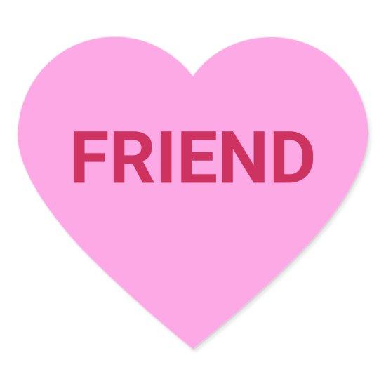 Friend custom message Valentine's Day fun cute Heart Sticker