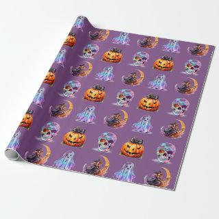 Friendly Icons Grid Halloween Purple Fun Holiday