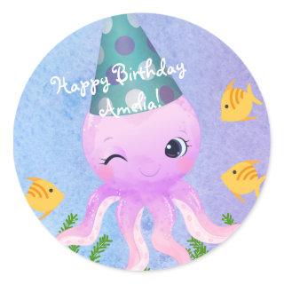Friendly Octopus Sticker - Under the Sea birthday