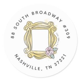FRIENDS™ | Bridal Shower Peephole Frame Address Classic Round Sticker