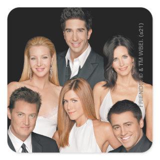 FRIENDS™ | Cast in Formal Wear Closeup Square Sticker