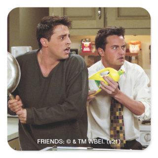 FRIENDS™ | Joey & Chandler Scared Square Sticker