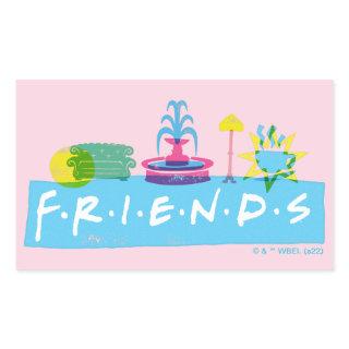 FRIENDS™ | Logo with Icons Rectangular Sticker