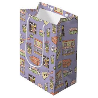 FRIENDS™ | Purple Icon Pattern Medium Gift Bag
