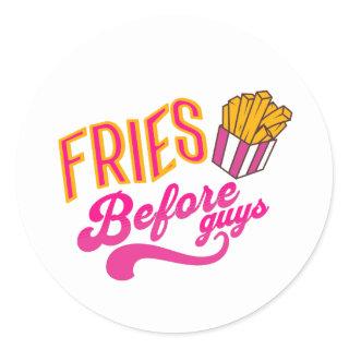 Fries Before Guys, Valentines, Galentine's Sticker