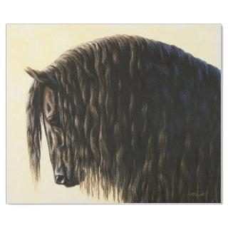 Friesian Draft Horse Portrait