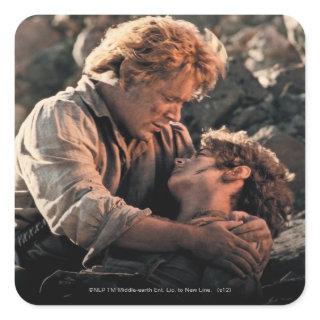 FRODO™ in Samwise's Arms Square Sticker