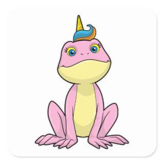 Frog as Unicorn Square Sticker