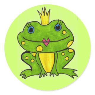 Frog Princess Classic Round Sticker