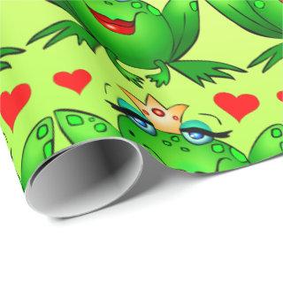 Frog Princess Hearts Cheerful Green