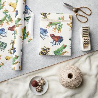 Frogs on natural white