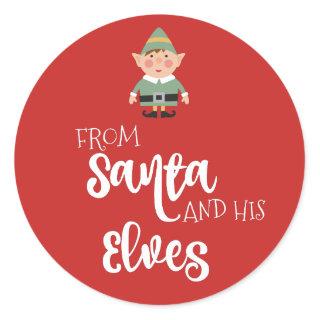 From Santa and his Elves Sticker Label