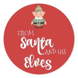 From Santa and his Elves Sticker Label