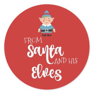 From Santa and his Elves Sticker Label