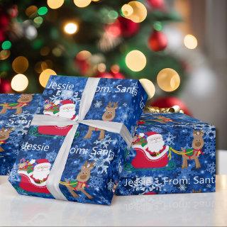 From Santa Claus Add Child's Name Christmas Wrappi
