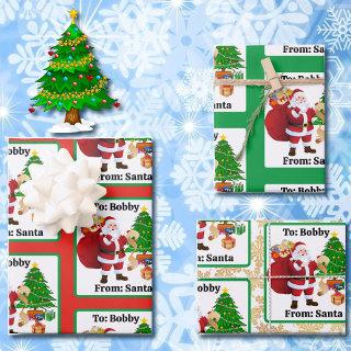 From Santa Claus Add Child's Name Custom 3  Sheets