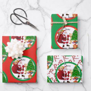 From Santa Claus in Red & Green Christmas Kids  Sheets