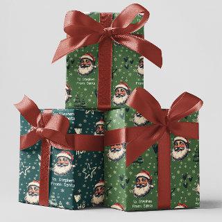 From Santa Custom Name Doodles Christmas    Sheets