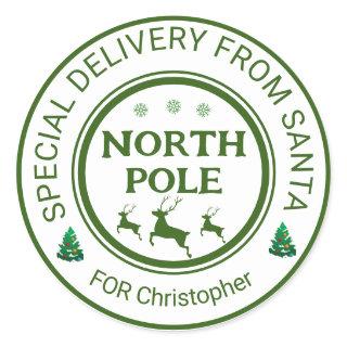 from santa stickers north pole