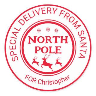 from santa stickers north pole